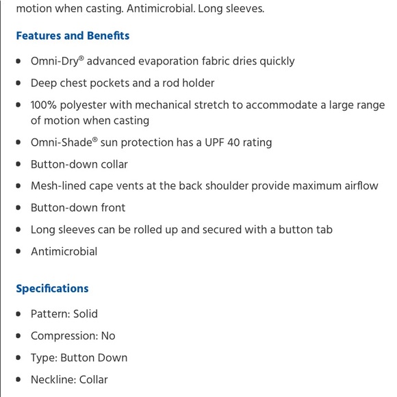 Columbia PFG long sleeve blue XL - Picture 3 of 6